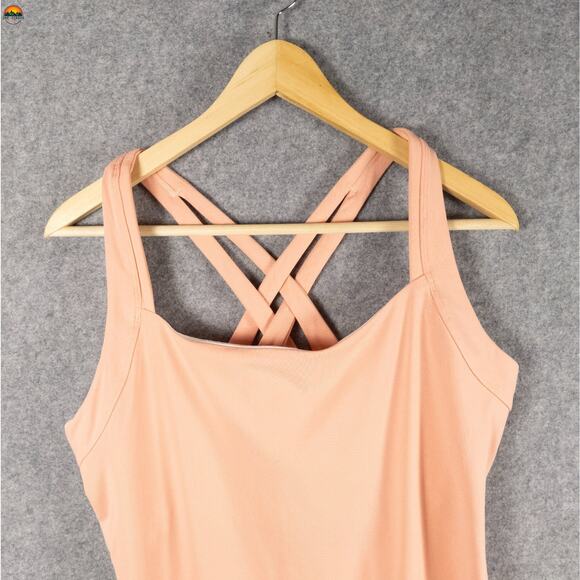 Lucy Racerback Tank Top Pink Peach Gymwear Athletic Built-In Bra yoga Women's XL - Picture 3 of 11